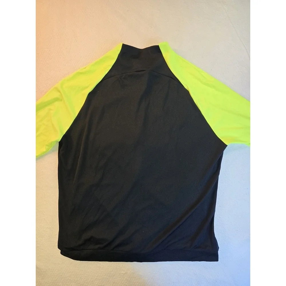 Nike Dri-FIT Slim Fit Men's Size XL Volt Colorblock Full Zip Track Jacket